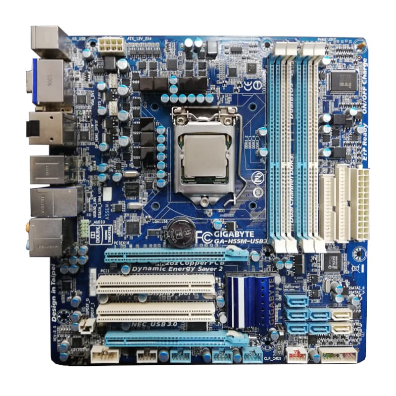 باندل مادربرد گیگابایت GIGABYTE GA-H55M + Intel Core i3-540 USB3 استوک