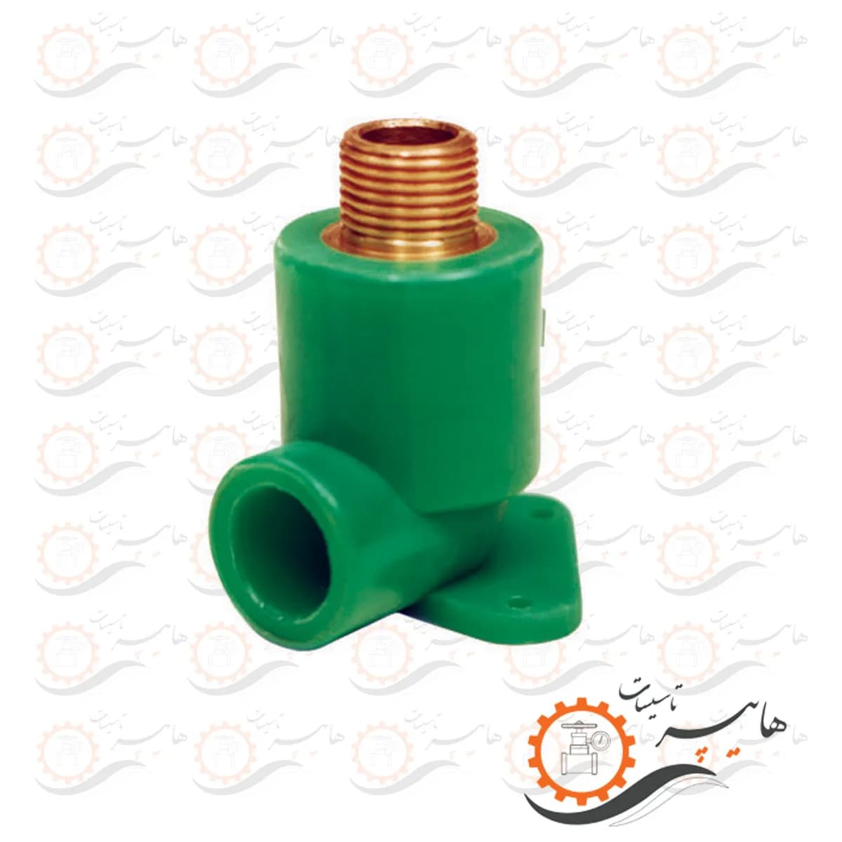 زانو یکسر دنده نر دیواری (بست دار) وحید سایز 3/4*25