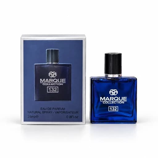 ادکلن مارک کالکشن 132 (مشابه عطر بلو شنل مردانه / Bleu de Chanel) حجم 25 میل رایحه چوبی و مرکباتی ماندگاری 6 الی 8 ساعته