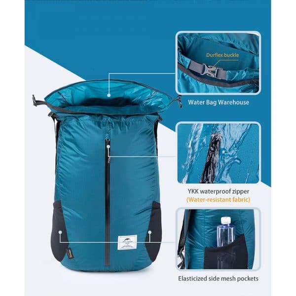 کوله پشتی نیچرهایک مدل DL05 25L Silicone Foldable — تصویر ۶