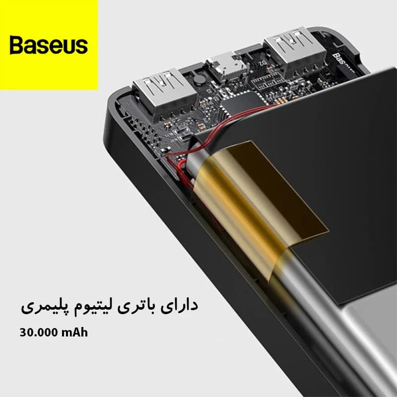 پاوربانک بیسوس مدل PJSB15W ظرفیت 30000 میلی آمپر ساعت — تصویر ۴