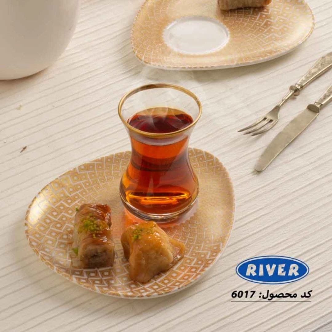 ست فنجان و نعلبکی ریور RIVER مدل اشکی کد 6018