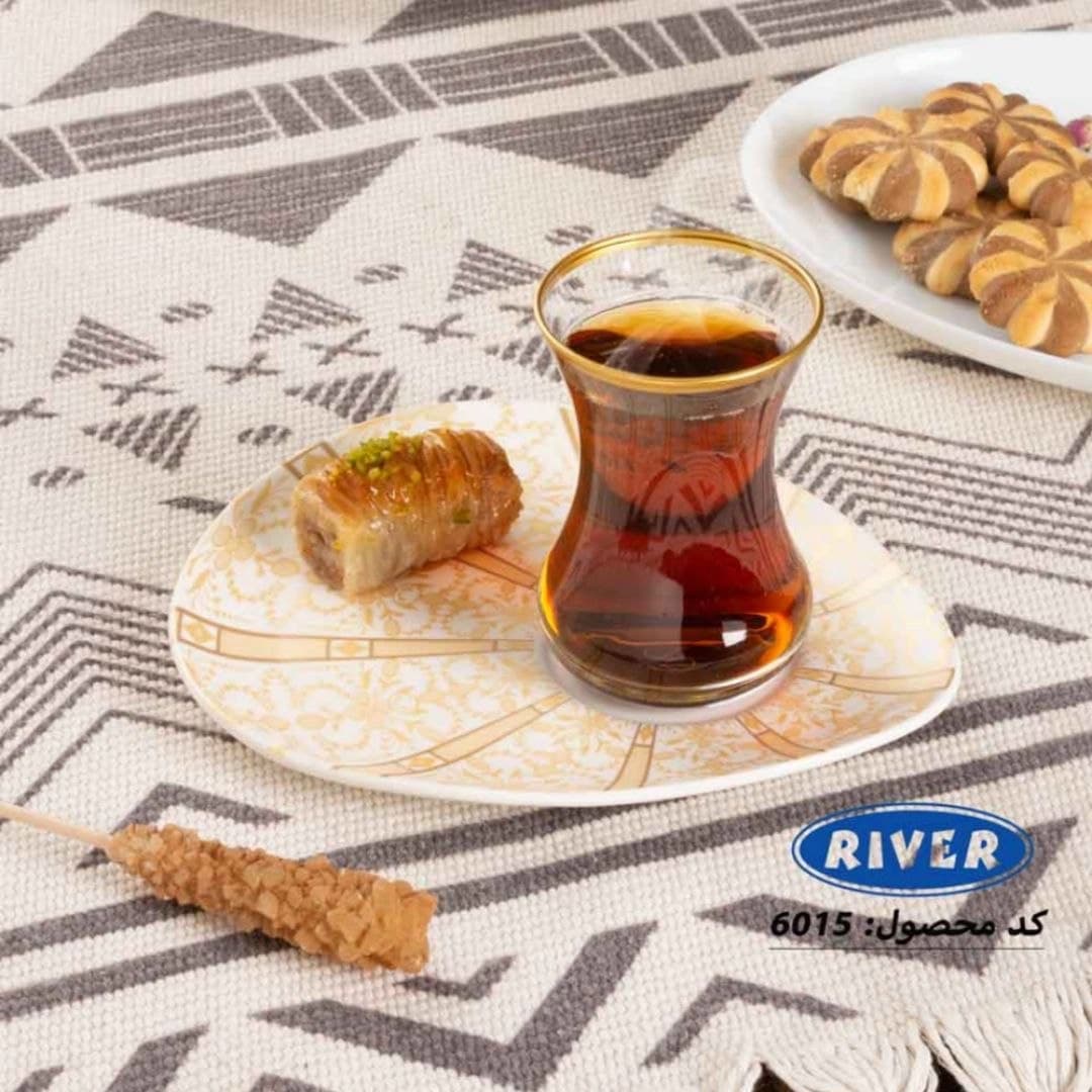 ست فنجان و نعلبکی ریور RIVER مدل اشکی کد 6016