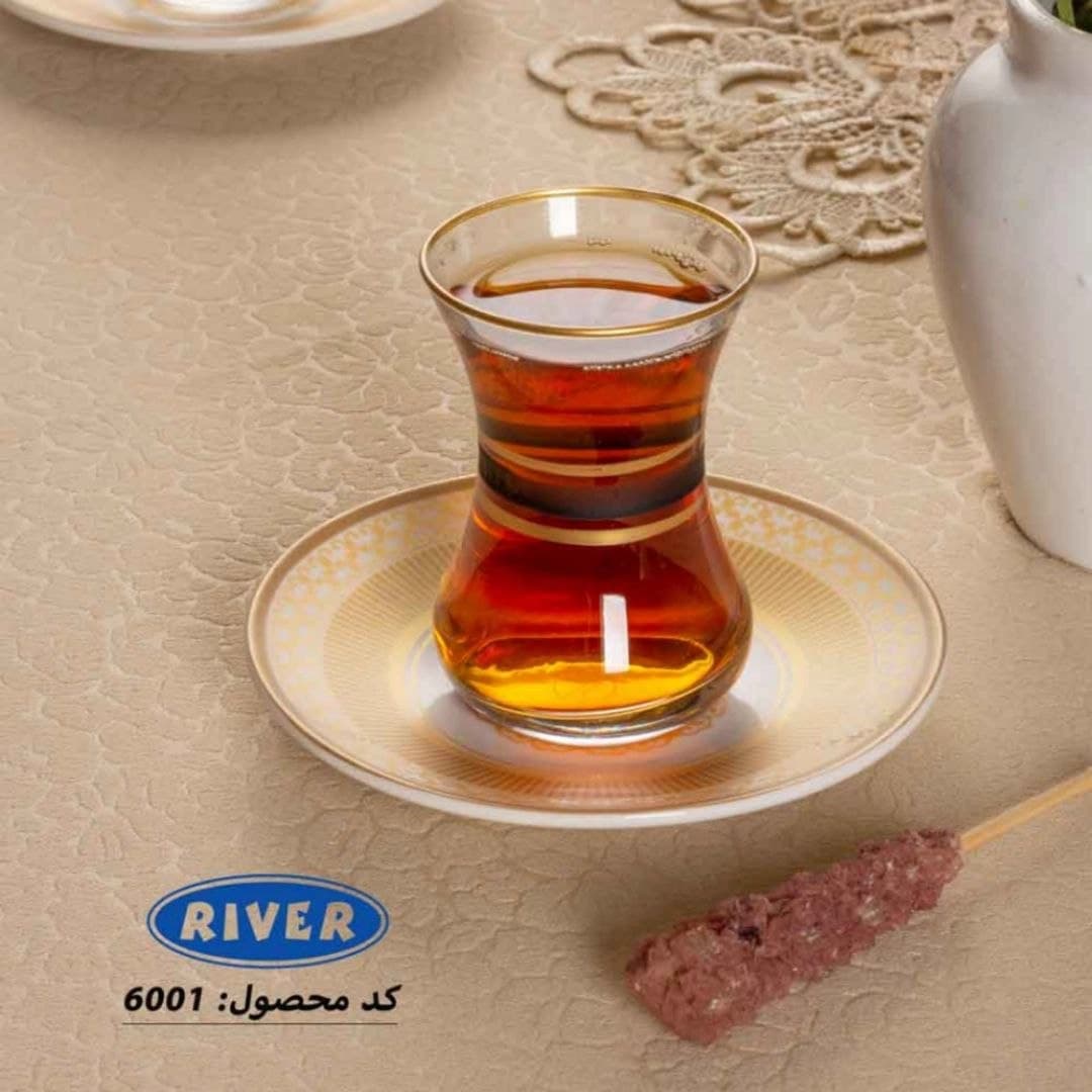 ست فنجان و نعلبکی ریور RIVER گرد کد 6001