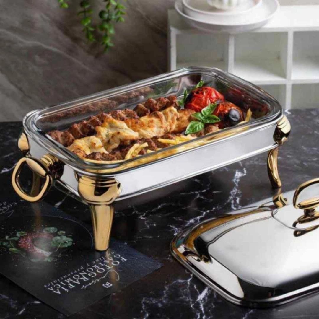 سوفله مستطیل متوسط ریور RIVER مدل روما طلایی کد RM 206G