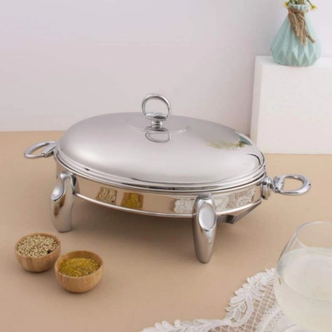 سوفله بیضی کوچک ریور RIVER مدل پافیلی نقره ای کد WD 302
