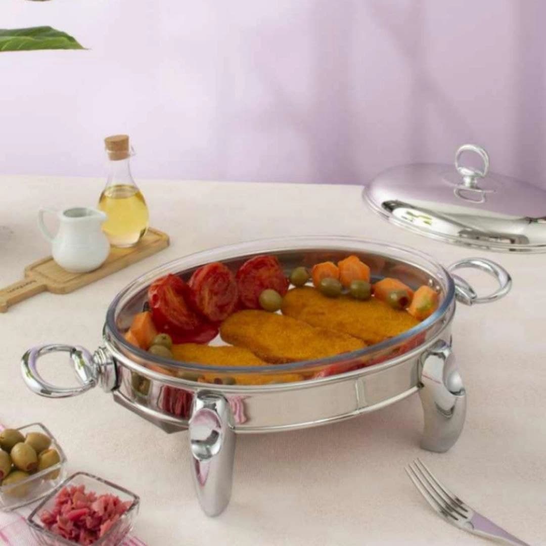 سوفله بیضی بزرگ ریور RIVER مدل پافیلی نقره ای کد WD 300