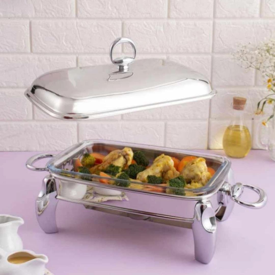 سوفله مستطیل کوچک ریور RIVER مدل پافیلی نقره ای کد WD 205