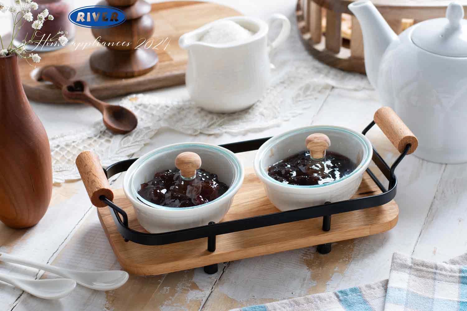 اردو بیضی 2 تایی ریور RIVER مدل بن چاینا چوب با تسمه کد 4922