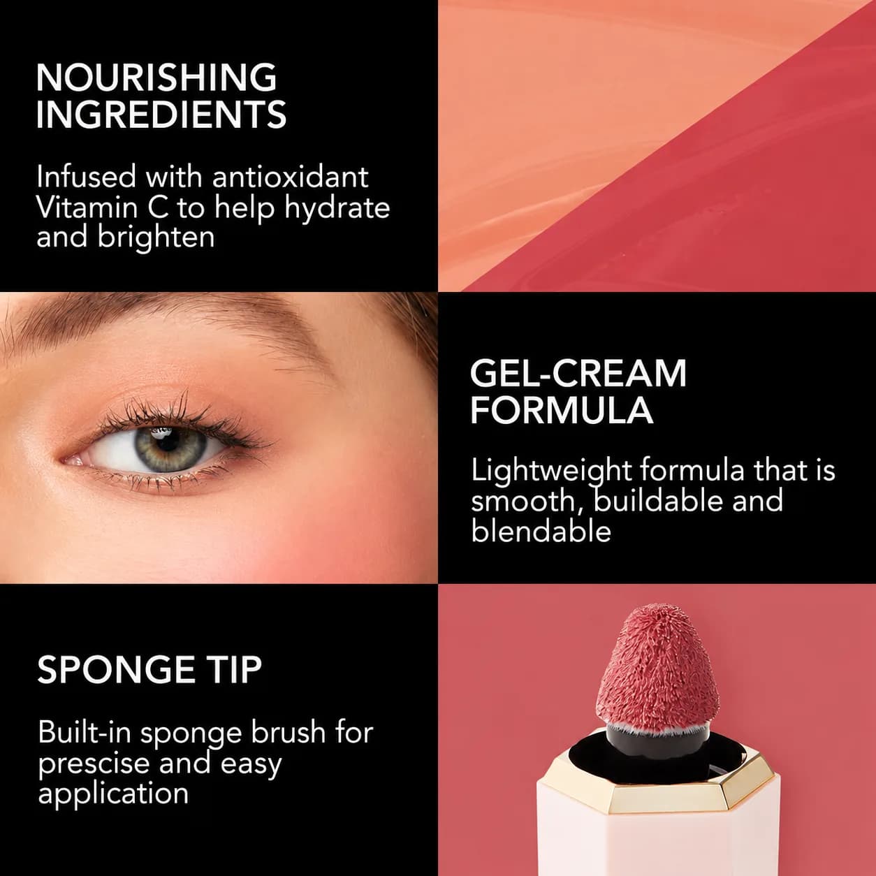 رژگونه مایع پددار شیگلم SHEGLAM مدل Color Bloom رنگ Love Cake — تصویر ۴