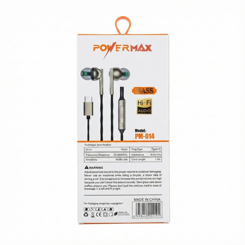 هندزفری پاورمکس مدل PM-014 — تصویر ۲