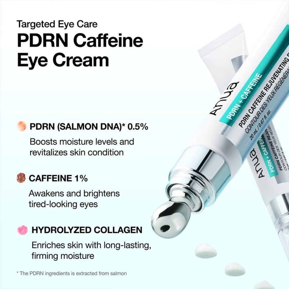 کرم دور چشم PDRN و کافئین انوا ANUA مدل Caffeine Rejuvenating حجم ۲۰ میلی‌لیتر — تصویر ۳