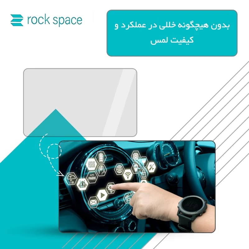 گلس مانیتور سورن پلاس مدل نانو هیدروژل شفاف برند راک اسپیس — تصویر ۴