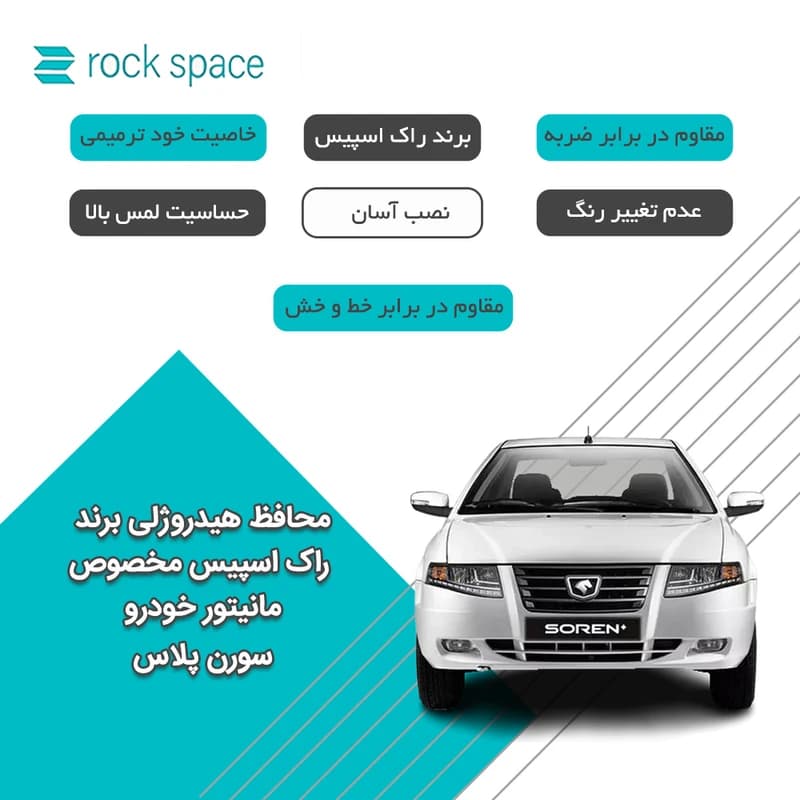 گلس مانیتور سورن پلاس مدل نانو هیدروژل شفاف برند راک اسپیس — تصویر ۳