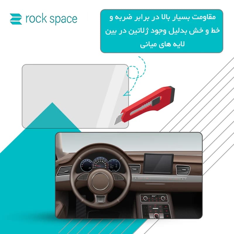 گلس مانیتور سورن پلاس مدل نانو هیدروژل شفاف برند راک اسپیس — تصویر ۲