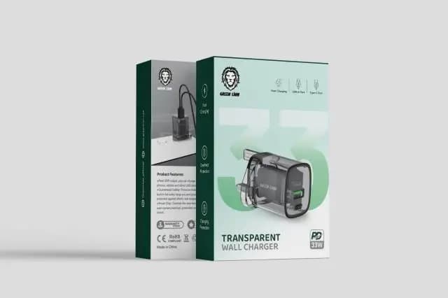 شارژر دیواری گرین لاین مدل Green Lion Transparent Wall — تصویر ۲