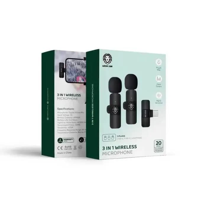 میکروفون نویز کنسلینگ گرین لاین green lion 3 In 1 Wireless — تصویر ۶