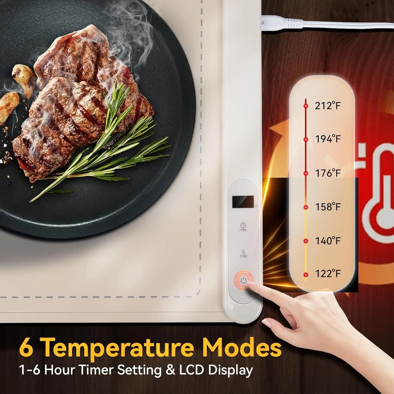 وارمر برقی غذا پرودو مدل PORODO Warming Food Mat — تصویر ۲