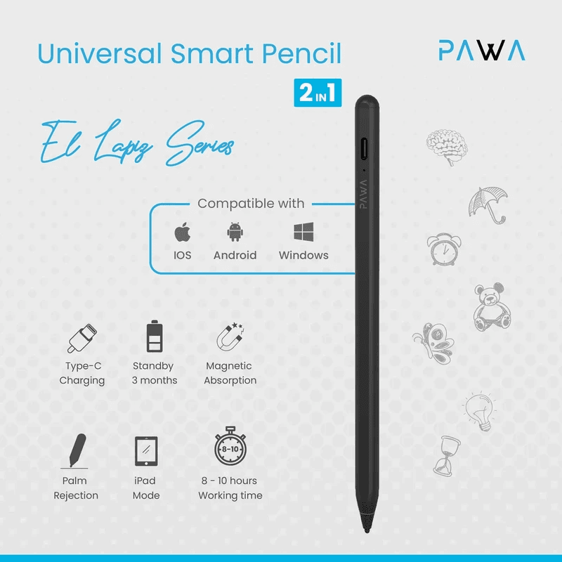 قلم هوشمند 2 در 1 پاوا مدل El-Lapiz Universal Smart Pencil — تصویر ۴