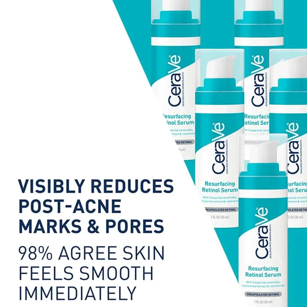 سرم ضد لک و ضد جوش سراوی مدل Resurfacing Retinol — تصویر ۸