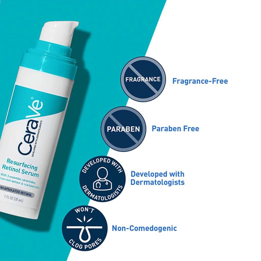 سرم ضد لک و ضد جوش سراوی مدل Resurfacing Retinol — تصویر ۱۱