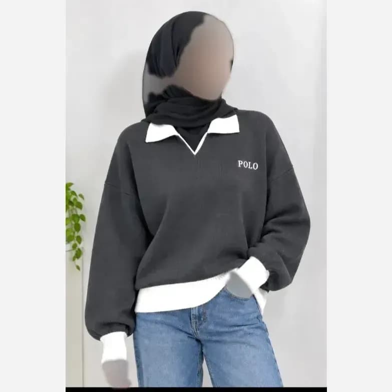 کراپ بافت پولو polo زنانه و دخترانه فری سایز — تصویر ۲