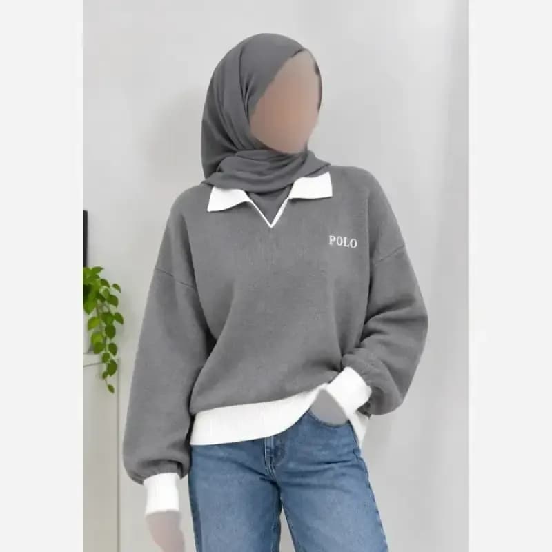 کراپ بافت پولو polo زنانه و دخترانه فری سایز — تصویر ۳