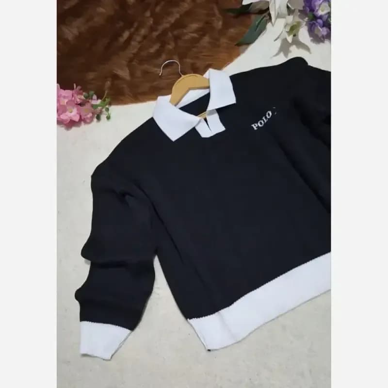 کراپ بافت پولو polo زنانه و دخترانه فری سایز — تصویر ۷