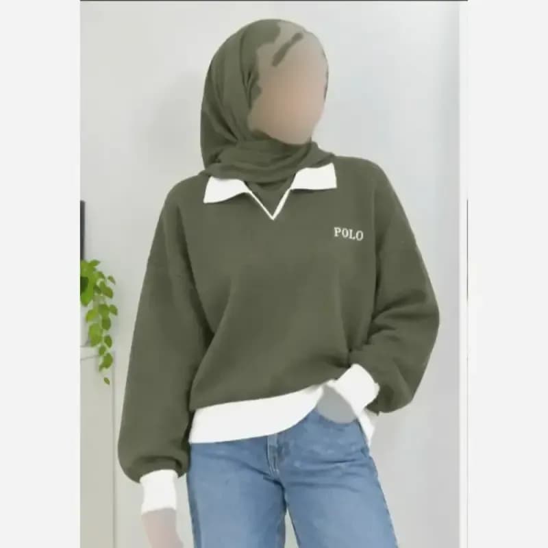 کراپ بافت پولو polo زنانه و دخترانه فری سایز — تصویر ۵