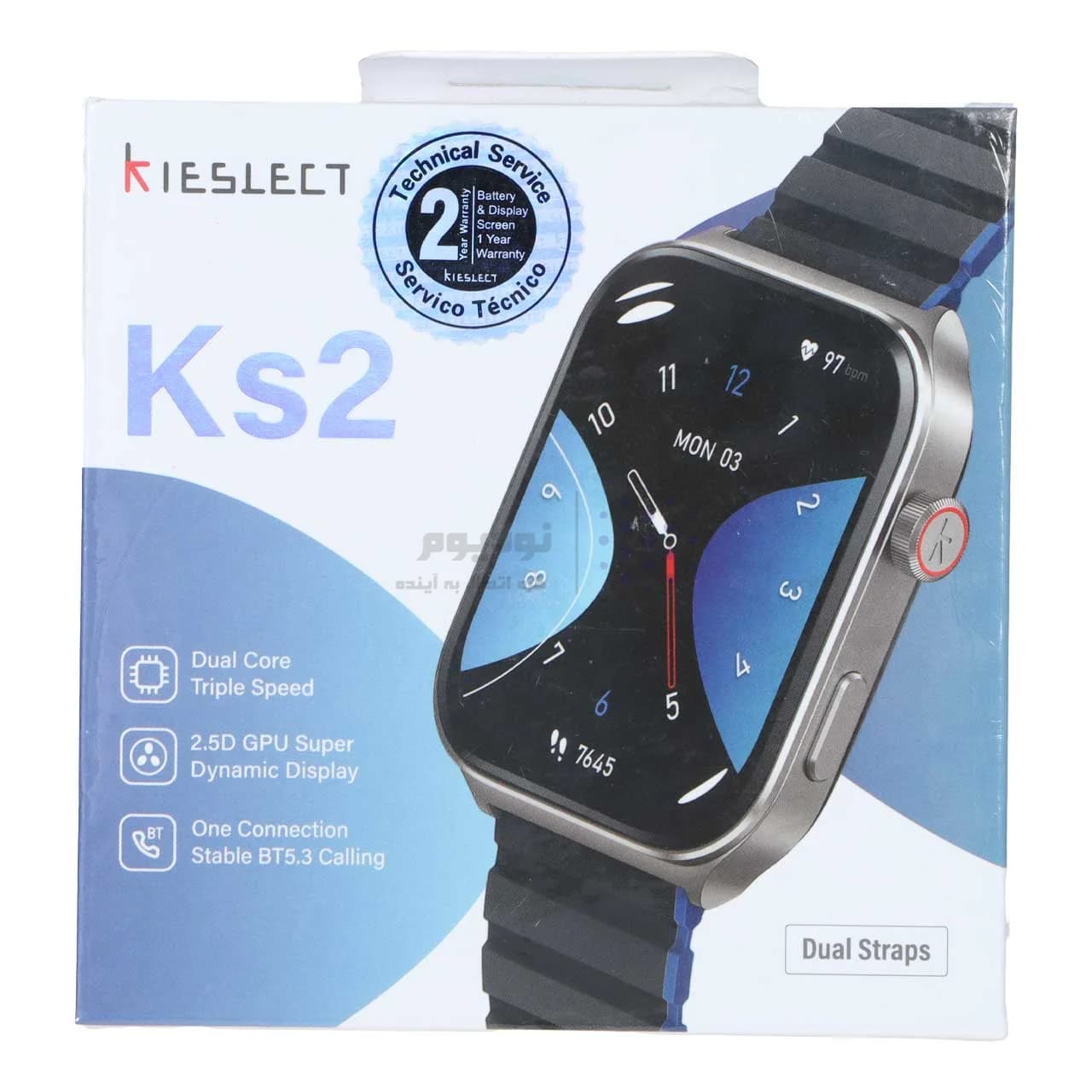 ساعت هوشمند Kieslect مدل Calling Watch Ks2 – خاکستری (گارانتی 18 ماهه شرکتی) — تصویر ۲
