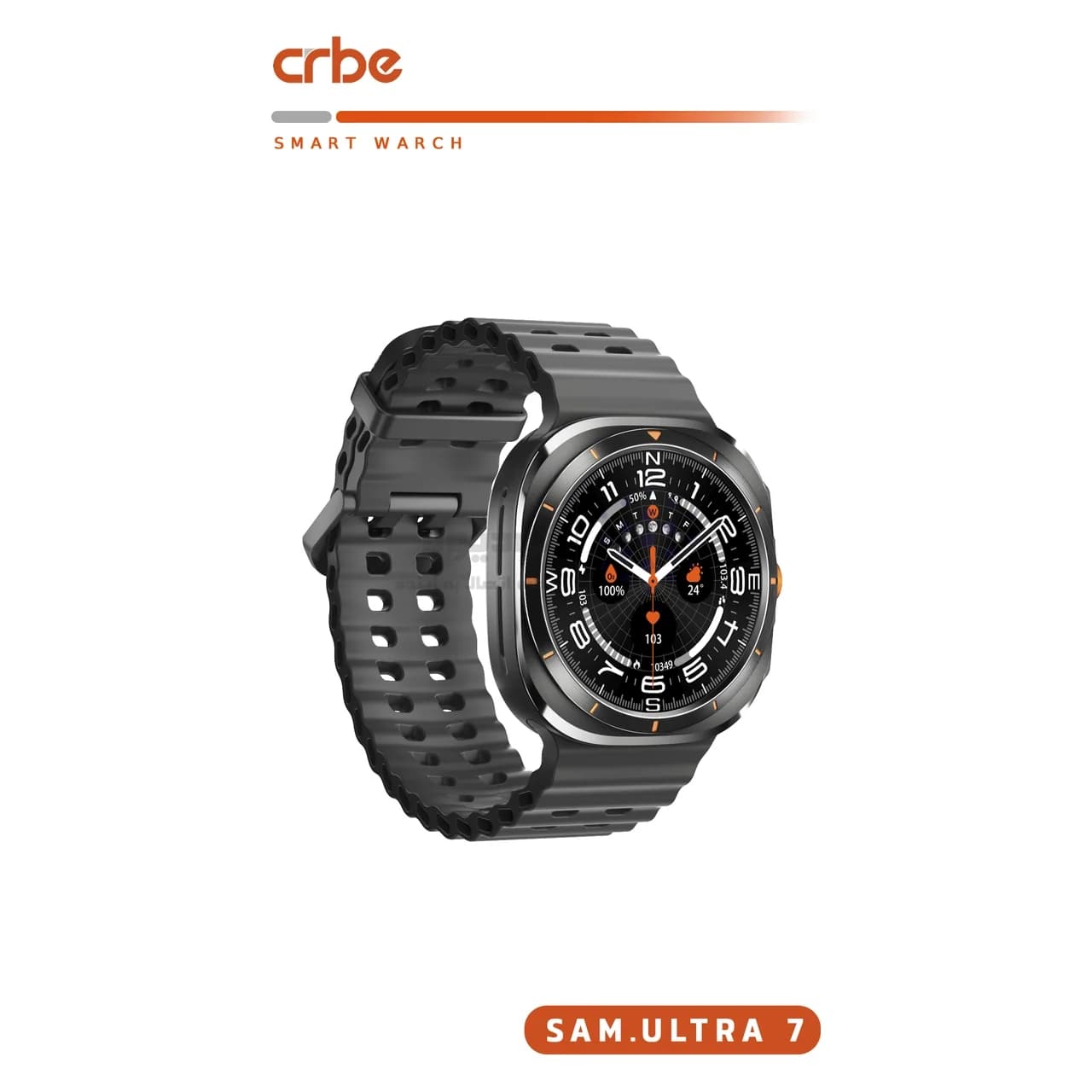 ساعت هوشمند Crbe مدل Sam Ultra 7 – مشکی (گارانتی یکساله PMC) — تصویر ۷
