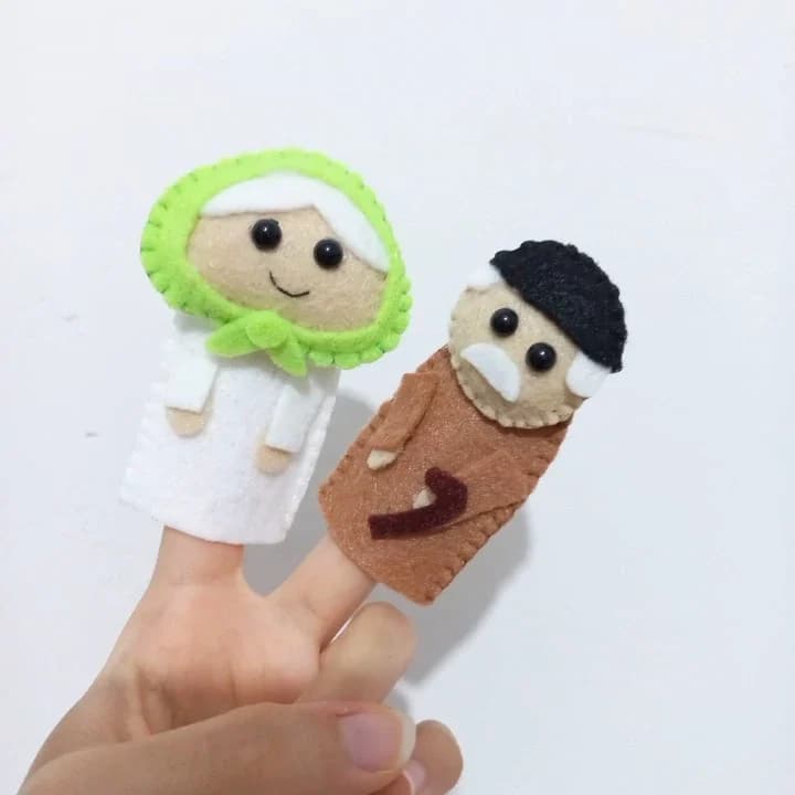 عروسک انگشتی خانواده (پدربزرگ و مادربزرگ)