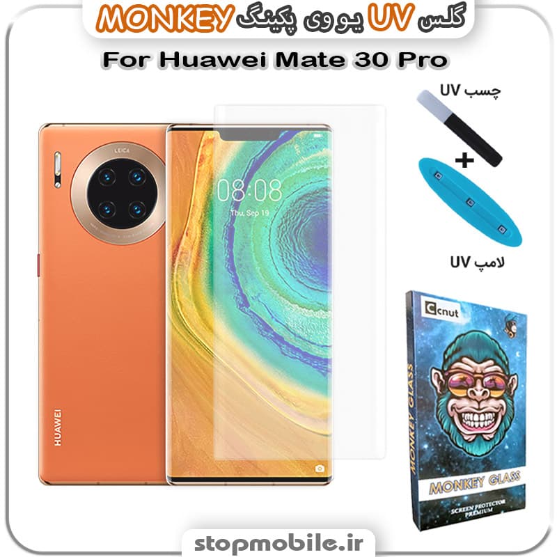 محافظ صفحه یو وی Huawei Mate 30 Pro پکینگ UV MONKEY