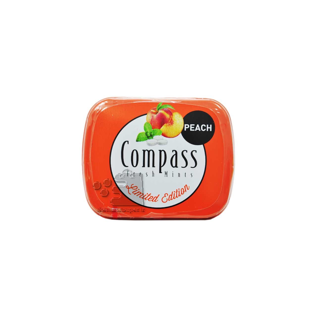 آبنبات ( خوشبو کننده دهان ) هلوی بدون قند کومپاس – compass