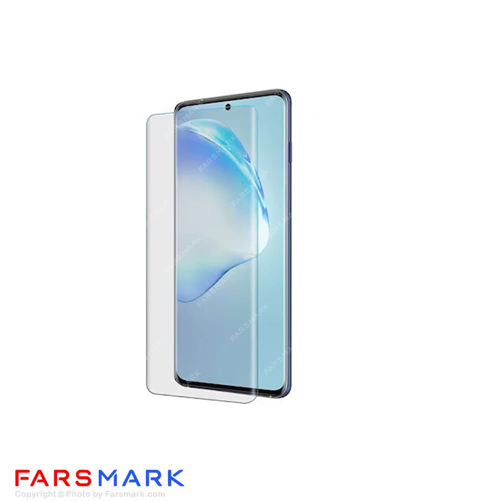 گلس تمام صفحه یووی مات Samsung Galaxy S22 Ultra 5G با چسپ UV — تصویر ۲