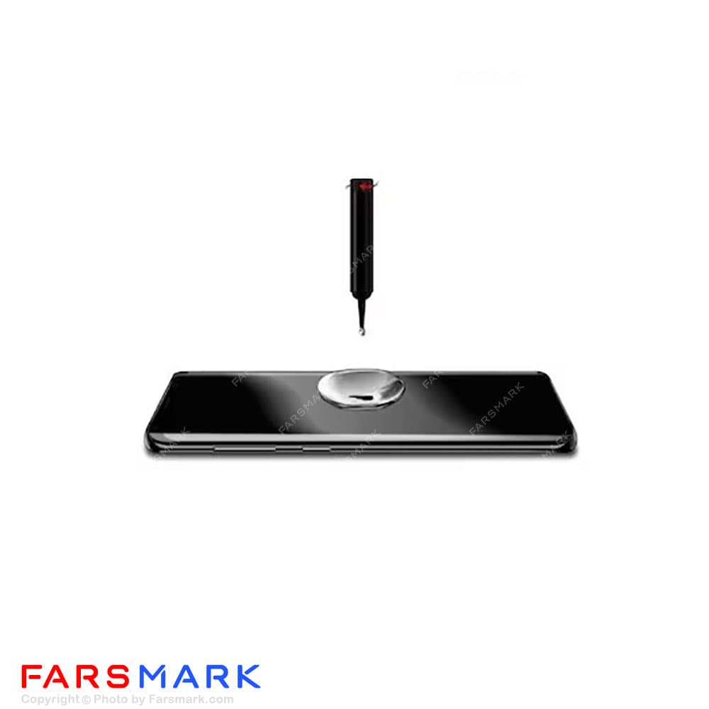 گلس تمام صفحه یووی مات Samsung Galaxy S22 Ultra 5G با چسپ UV — تصویر ۳