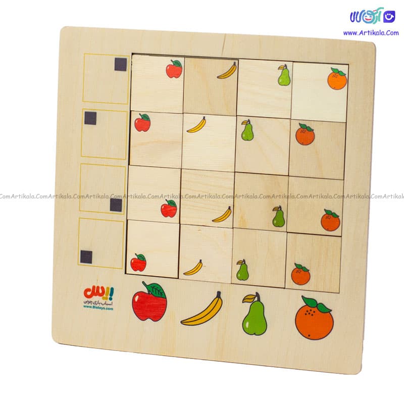 پازل هوش ۱۶ قطعه طرح میوه ها