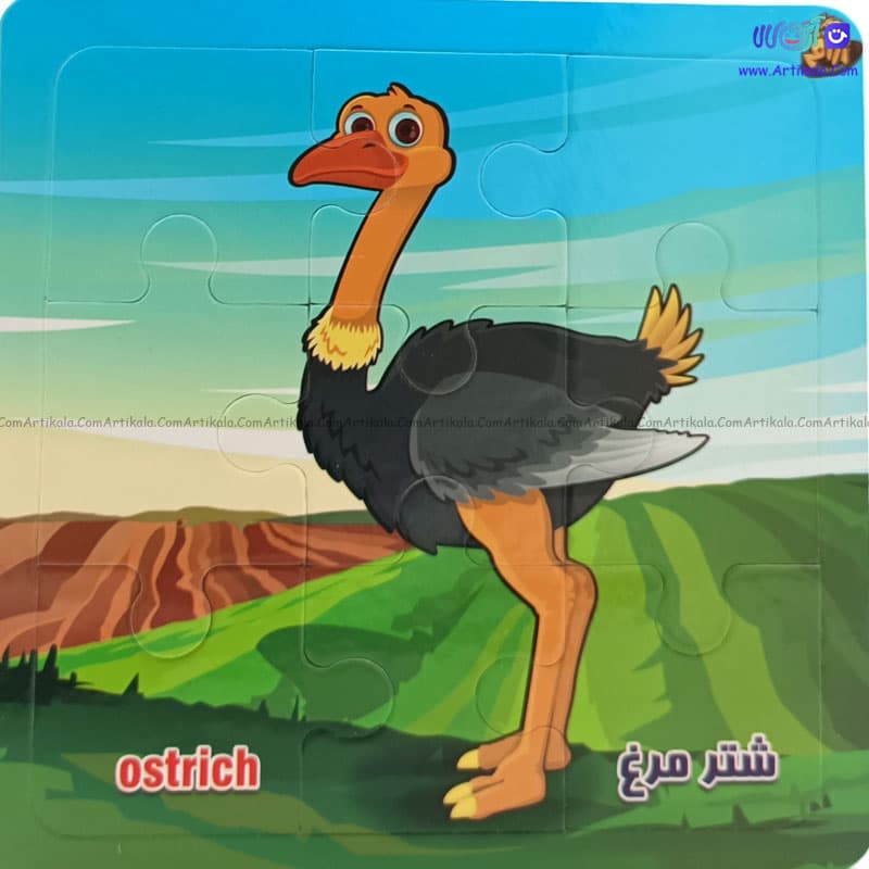 پازل طرح شتر مرغ 9 قطعه