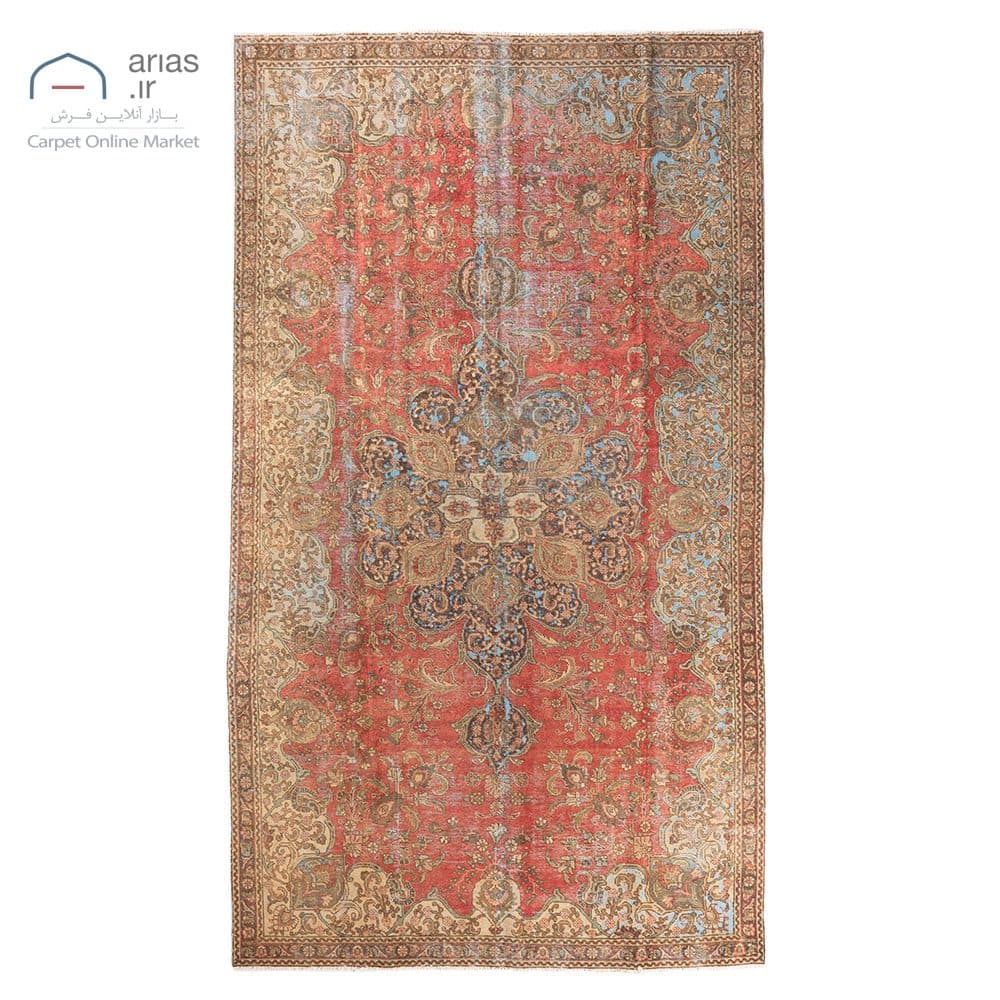 فرش کناره دستبافت وینتیج تبریز 2271 کد D29157
