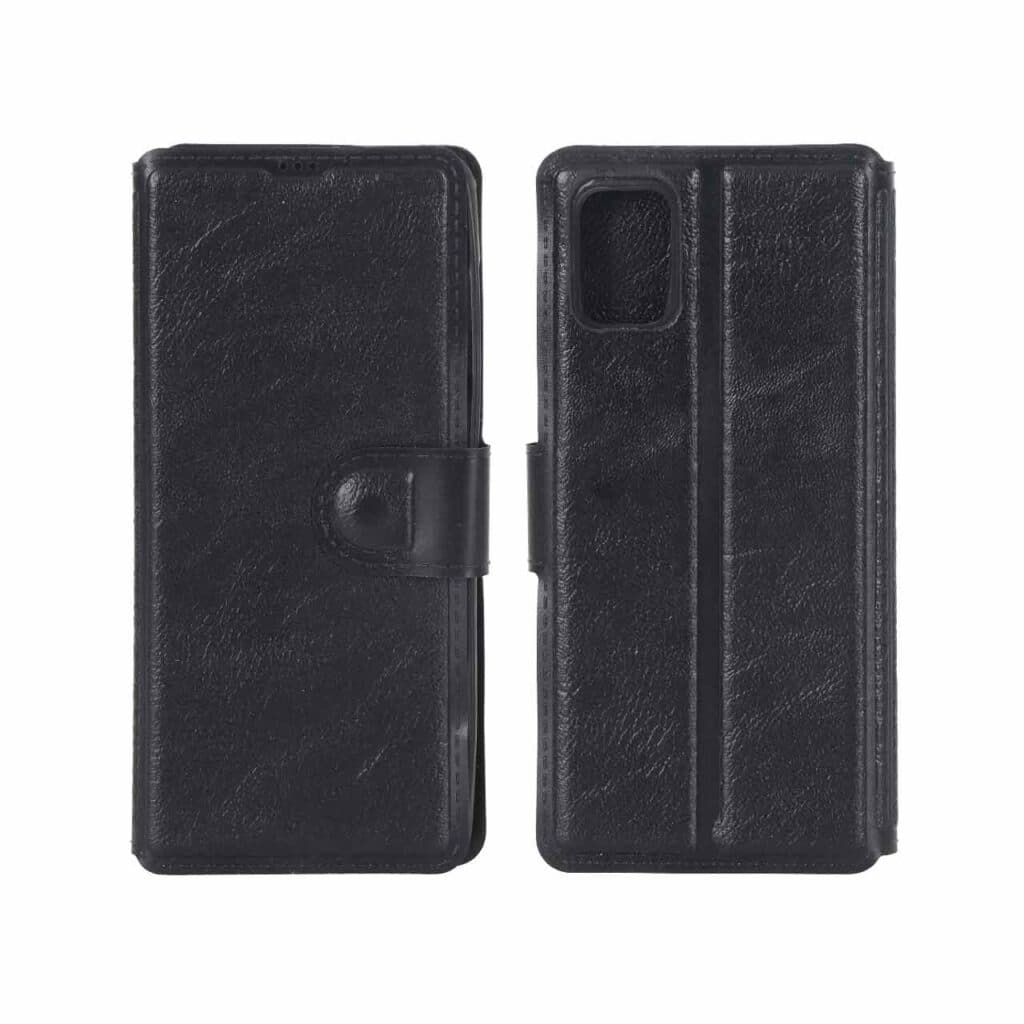 کیف موبایل چرمی مگنتی Samsung Galaxy A51 / M40s – مشکی کد 1 — تصویر ۲