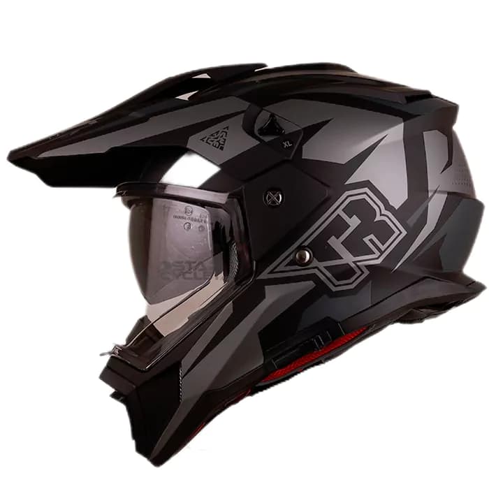 کلاه کاسکت ادونچری TIGER مدل BLACK GREY – GT1 — تصویر ۲