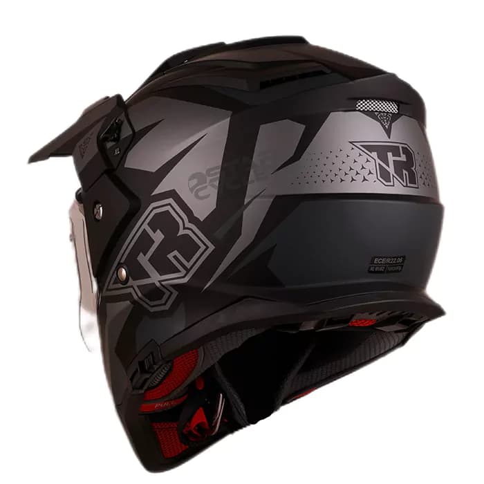 کلاه کاسکت ادونچری TIGER مدل BLACK GREY – GT1 — تصویر ۳