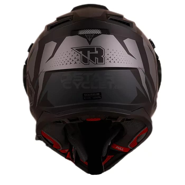 کلاه کاسکت ادونچری TIGER مدل BLACK GREY – GT1 — تصویر ۵