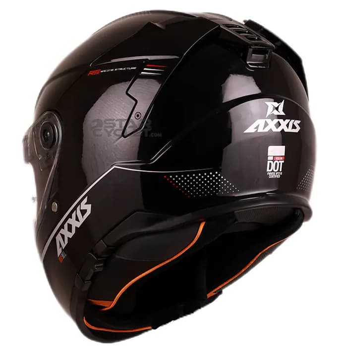 کلاه کاسکت فک ثابت اکسیس مدل HAWK SHINE BLACK — تصویر ۳