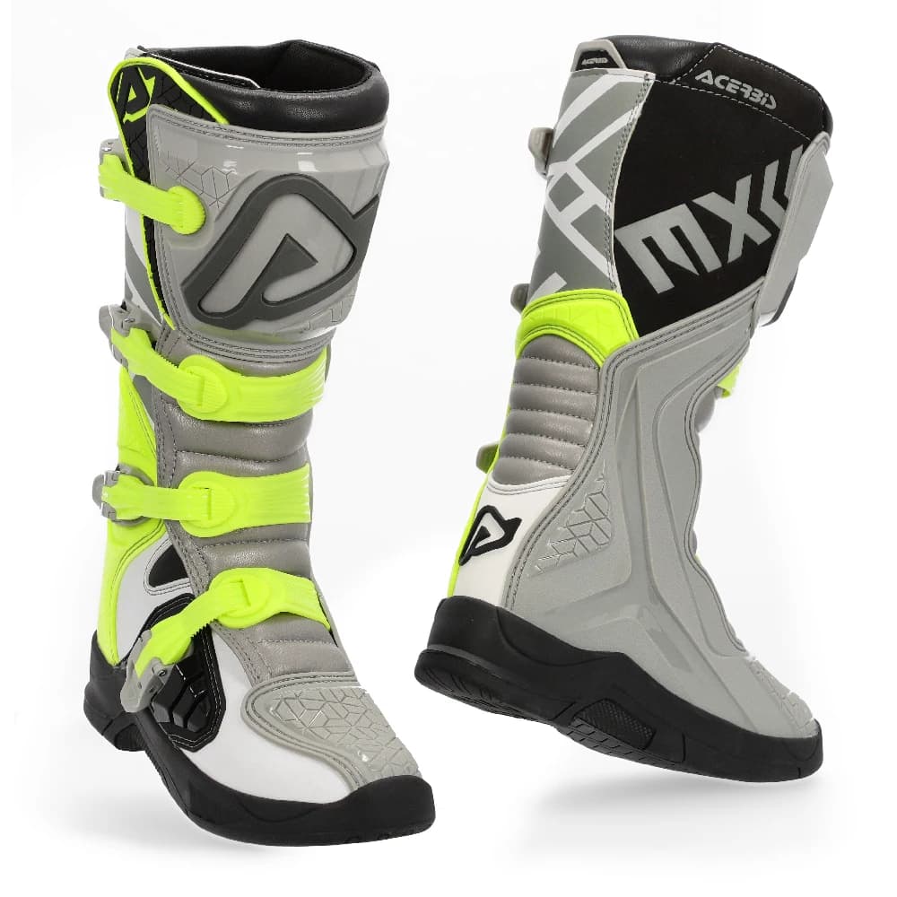 بوت کراسی ACERBIS مدل X TEAM GRAY BLACK GREEN