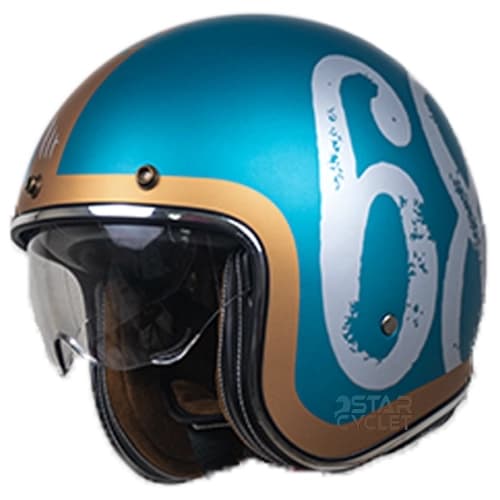 کلاه کاسکت وسپایی MT مدل Le Mans 2 SV-HIPSTER-AO-MATT-BLUE
