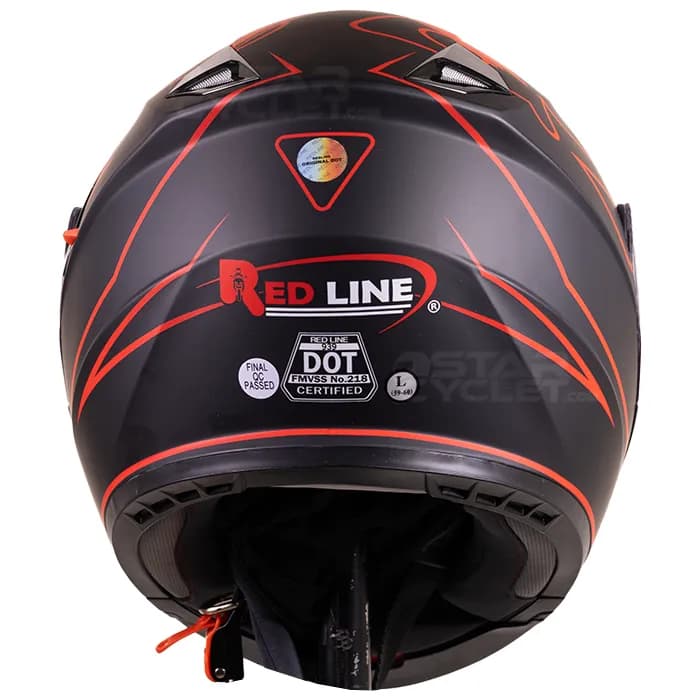 کلاه کاسکت فک متحرک رد لاین مدل MATT BLACK RED VOLATILIZE 939-4 — تصویر ۸