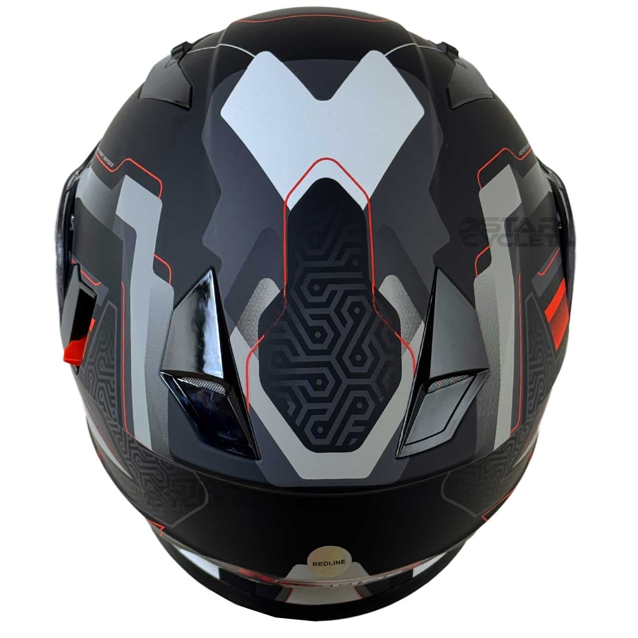 کلاه کاسکت فک متحرک ردلاین مدل MATT-BLACK-Red-Grey-Lose 939-19 — تصویر ۶