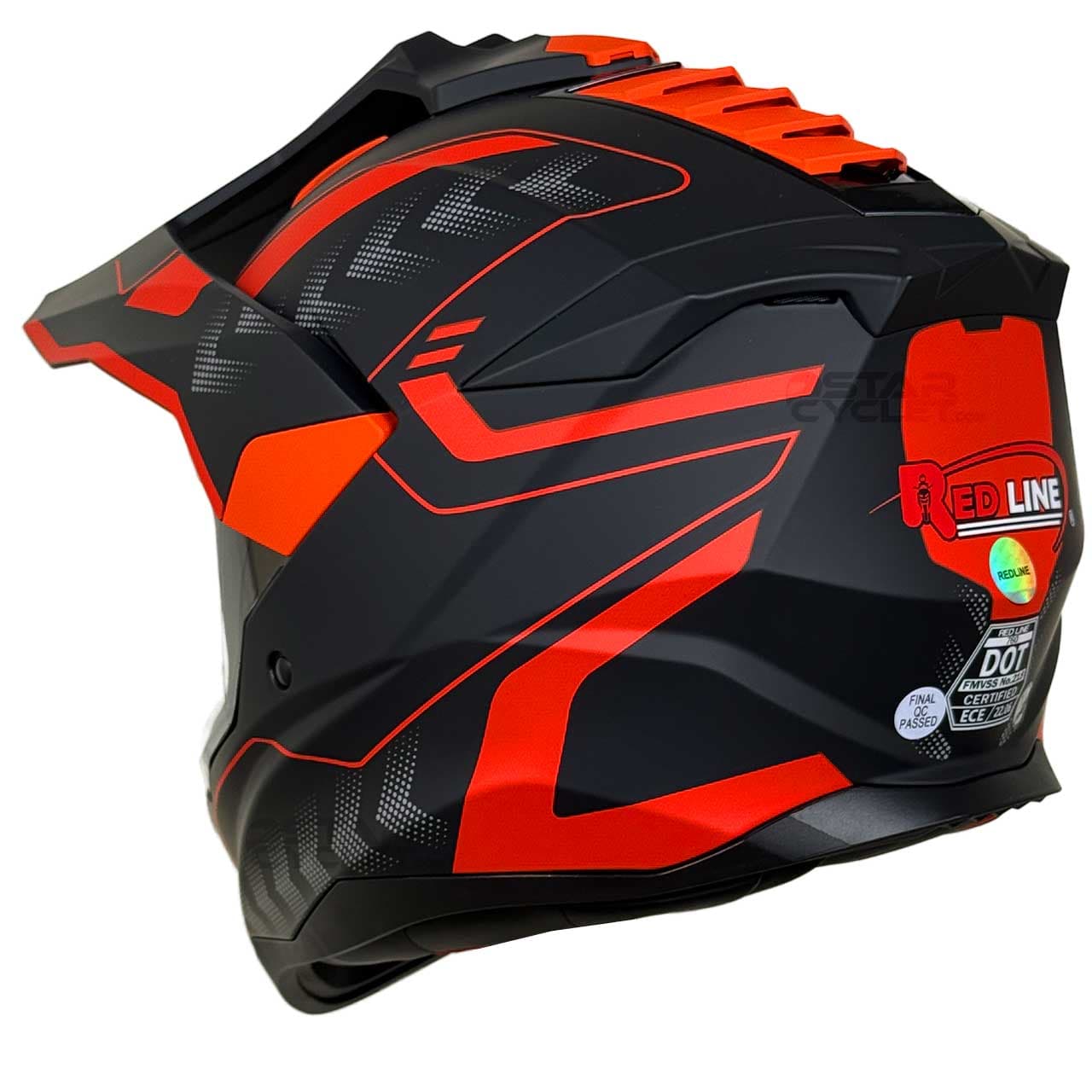 کلاه کاسکت ادونچر ردلاین مدل MATT-BLACK-Red-Arrow 760-4 — تصویر ۳