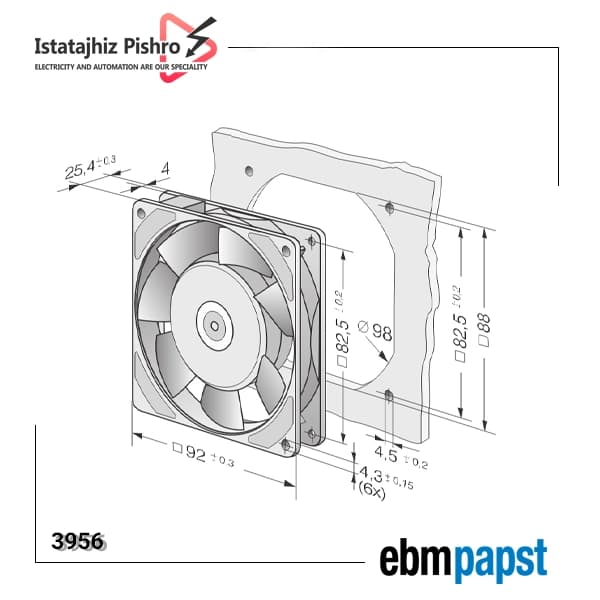 فن صنعتی EBM Papst مدل 3956 — تصویر ۷